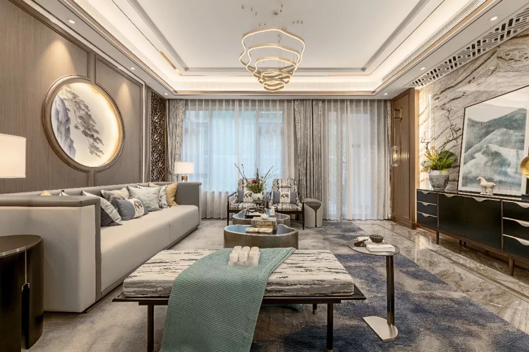 常德和瑞别墅下叠户型软装设计 | 现代风尚与东方禅意的融合-15