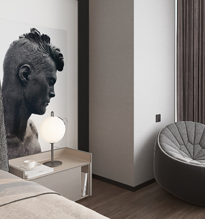 黑白灰极简摩登主义别墅住宅-20