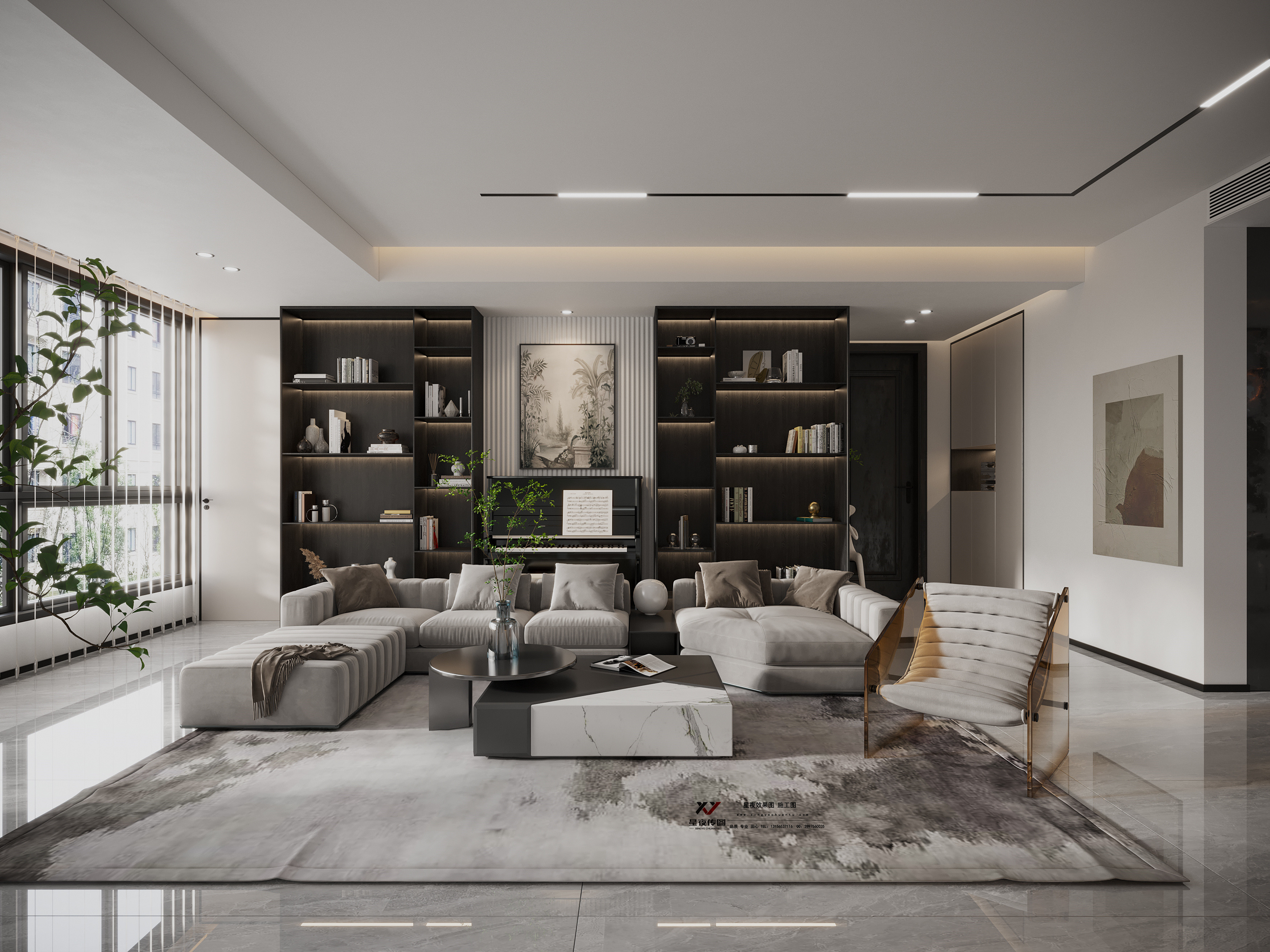 意式黑白灰空间设计-12