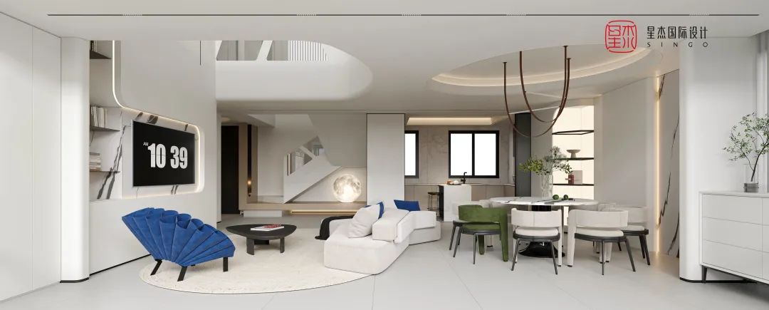 碧海蓝天的家 · 261㎡现代简约叠墅设计丨星杰-19
