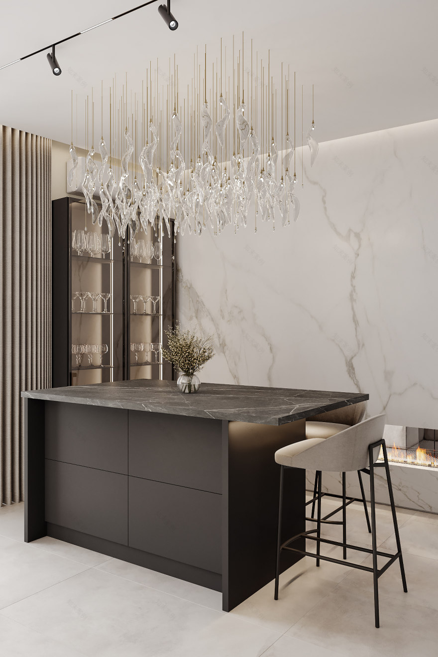 维尔纽斯,厨房与客厅区域 (注:Vilniy 可能是Vilnius维尔纽斯的拼写错误 ) 丨乌克兰-11