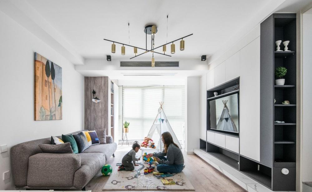 上海谷辰设计 · 110 平下沉式客厅的现代简约生活-6