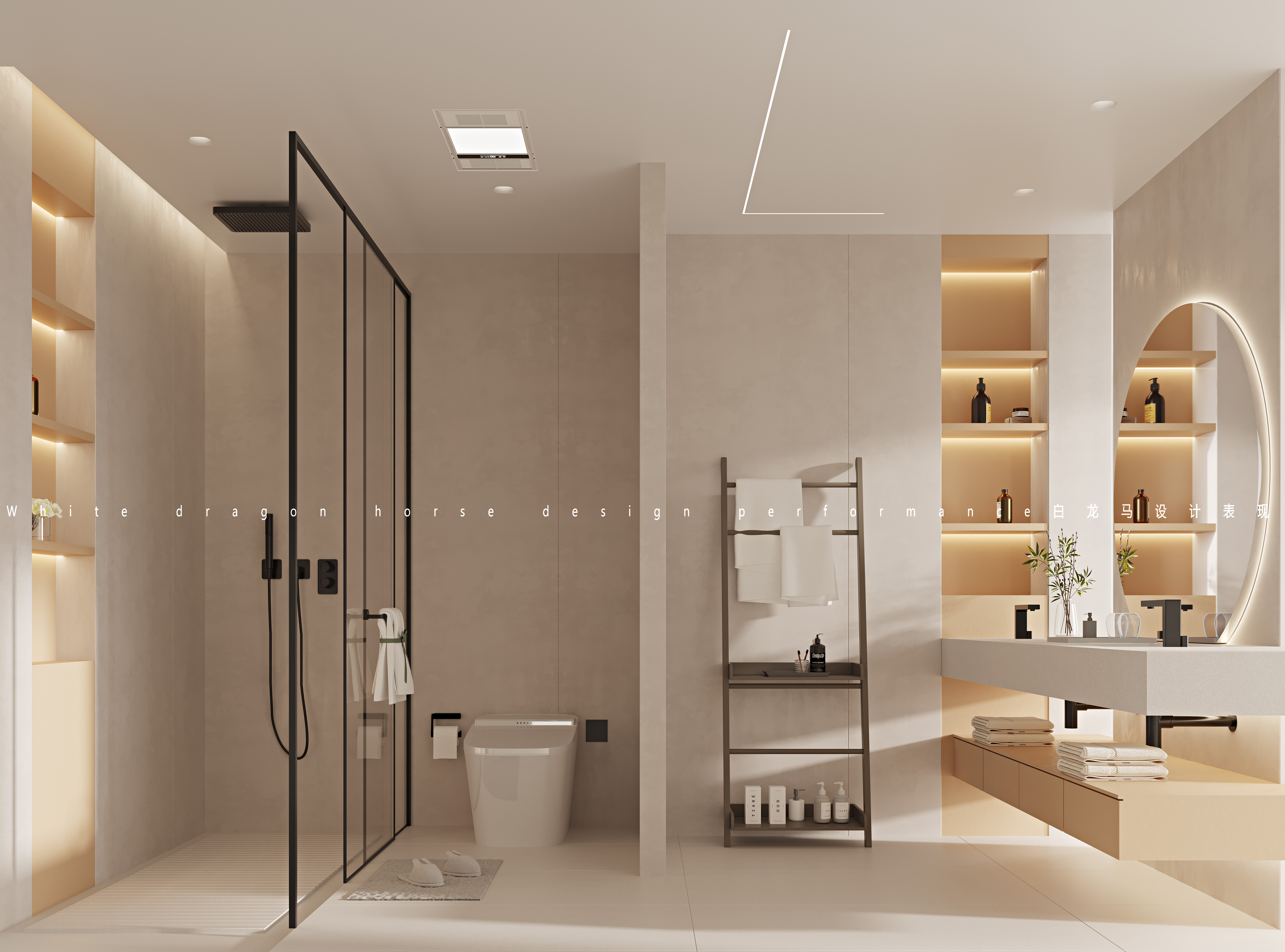 现代奶油风别墅-9