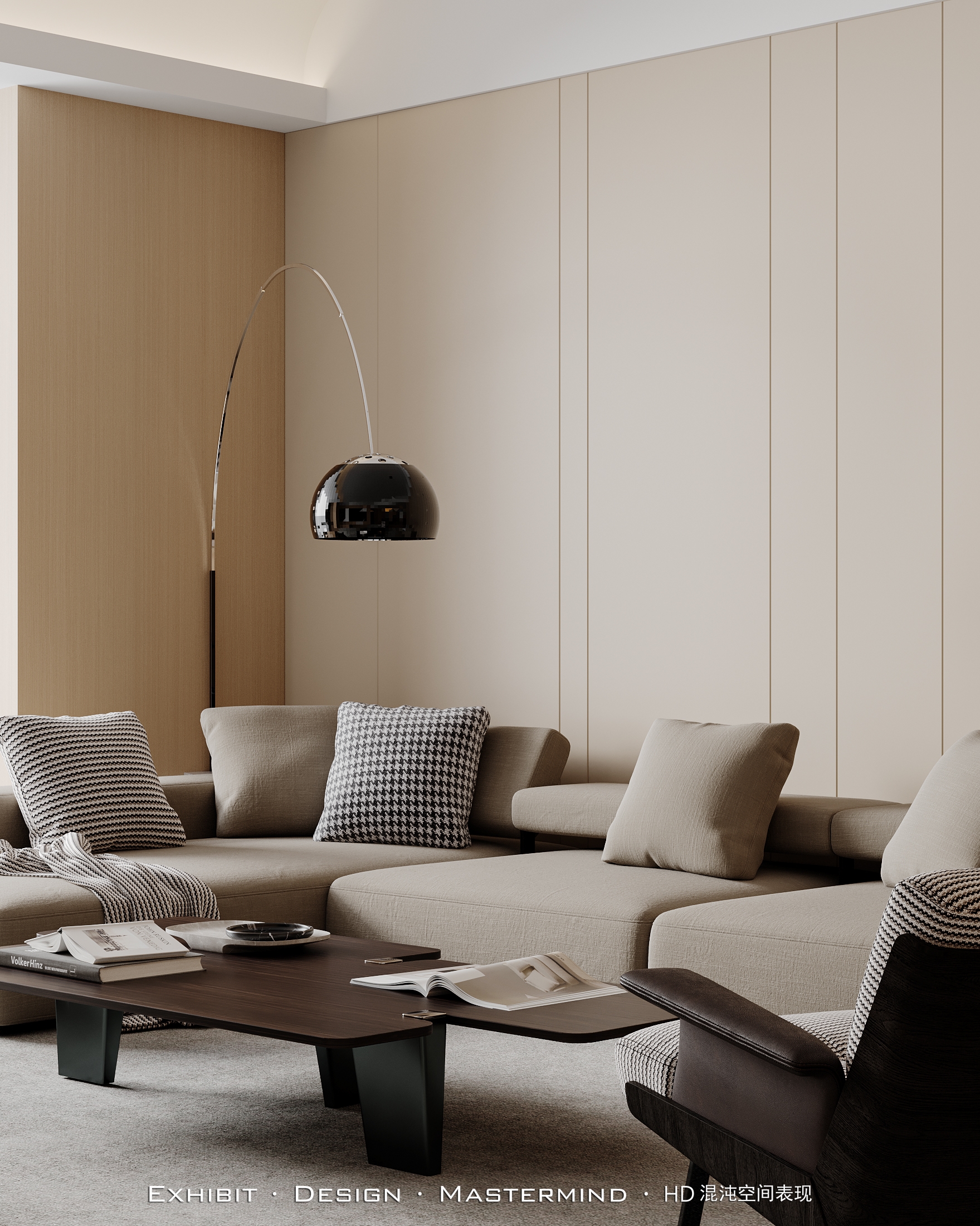 新作首发 现代轻奢风 客餐厅×混沌空间视觉表现-1