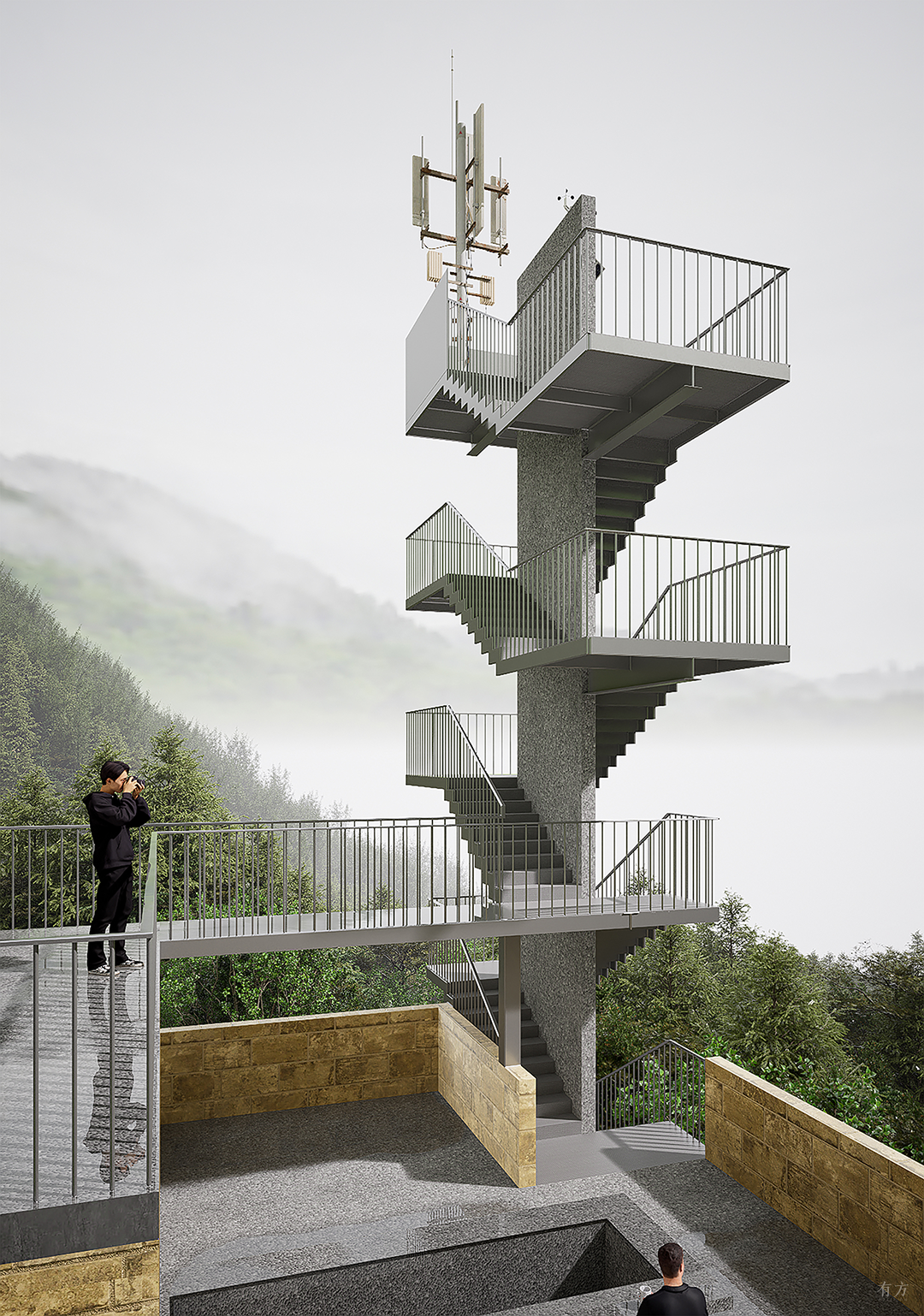 武夷山国家公园先锋岭观测塔丨深圳市土木石设计咨询有限公司-57