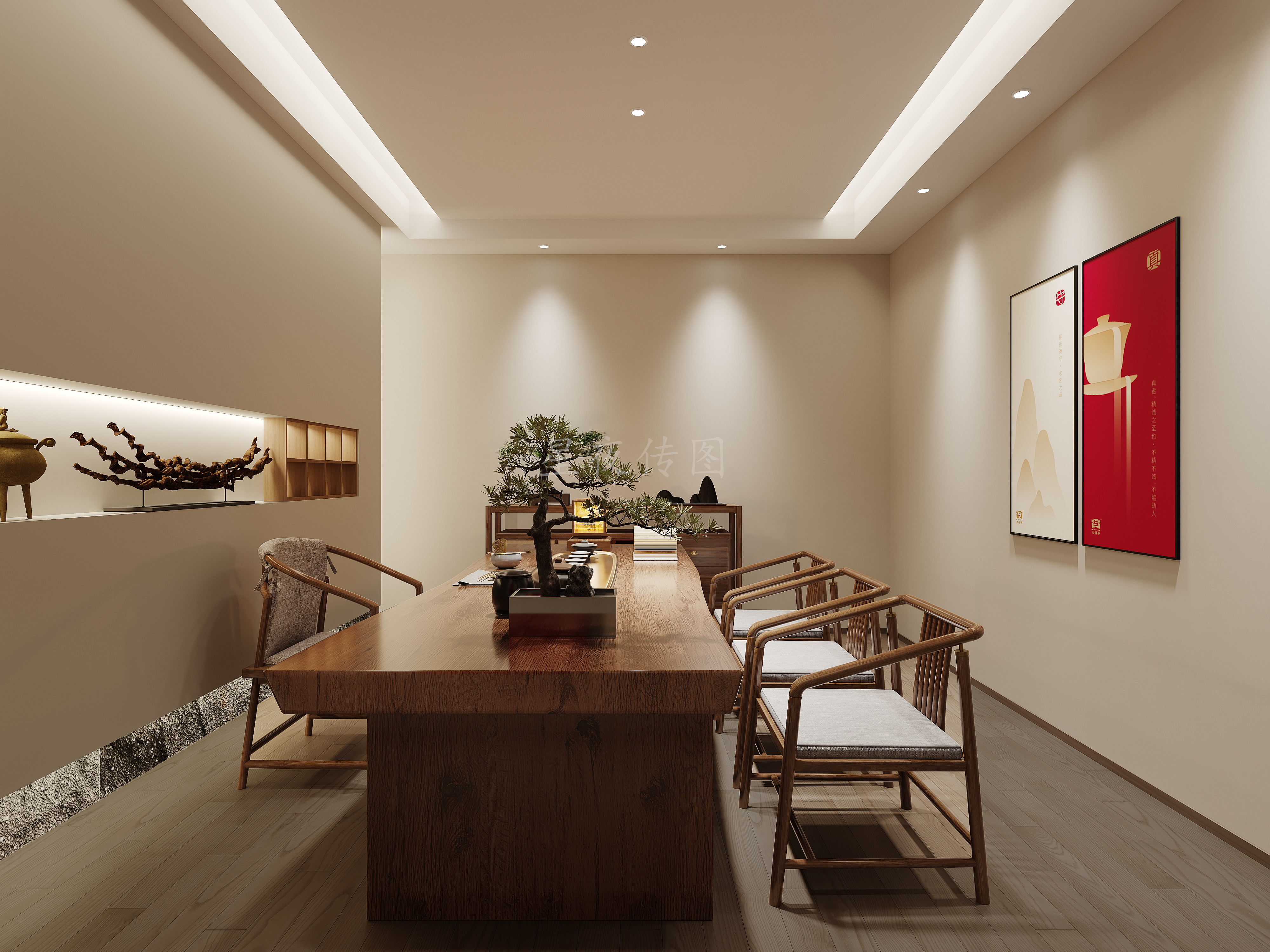 茶馆茶室设计，闲时清凉意，忙时烟火气-4