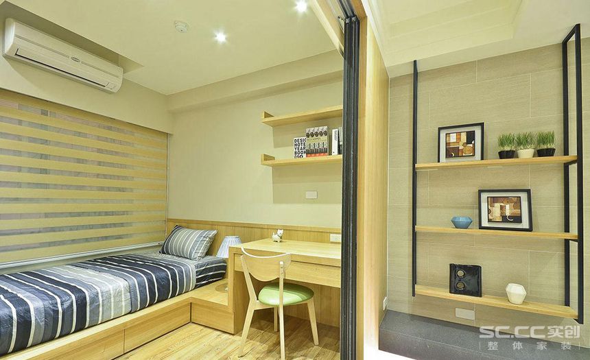 【上海实创装饰】合生御廷95平二居无印良品日系小品 木质馨香-15