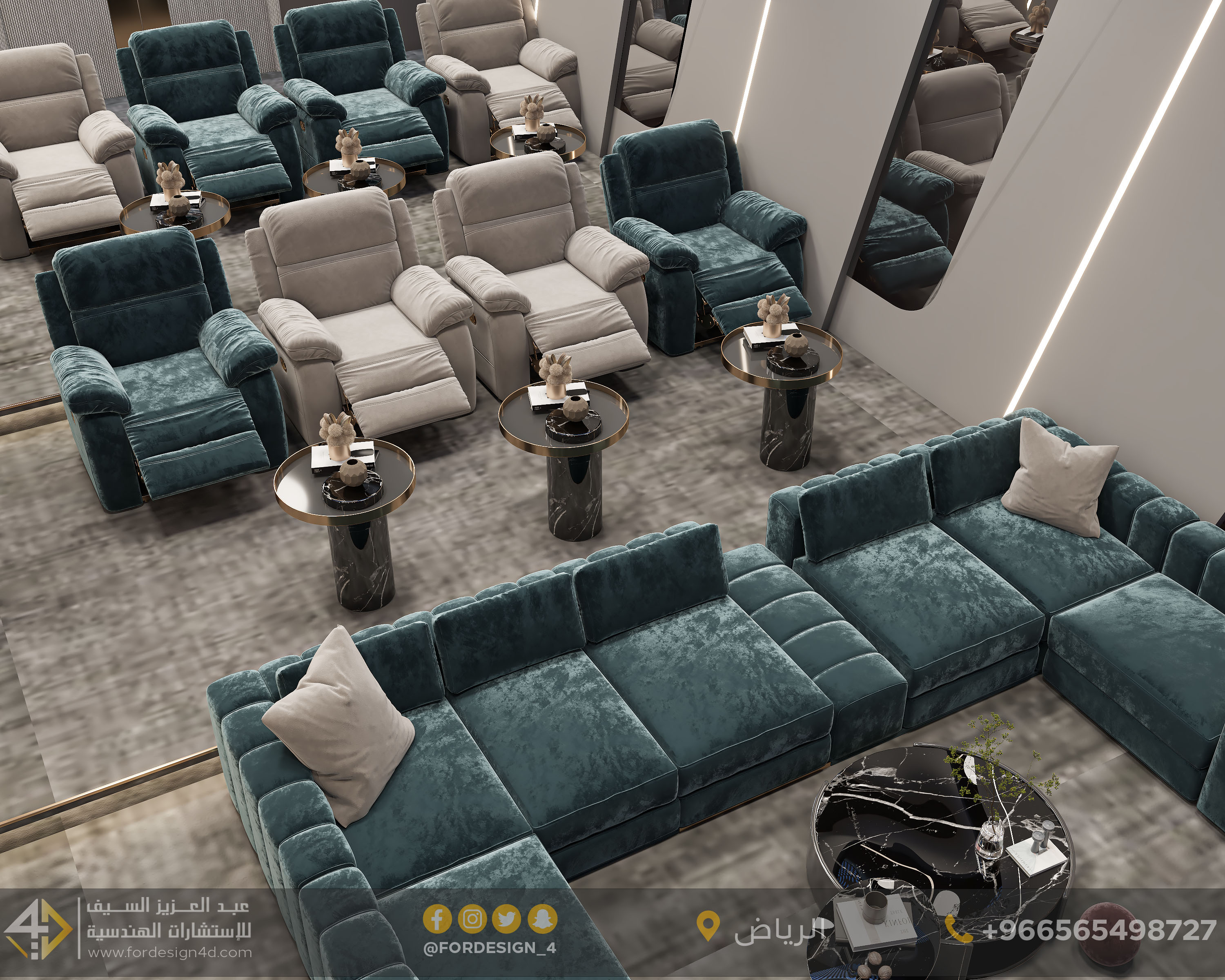 LUXURY cenima room design in palace in KSA-6