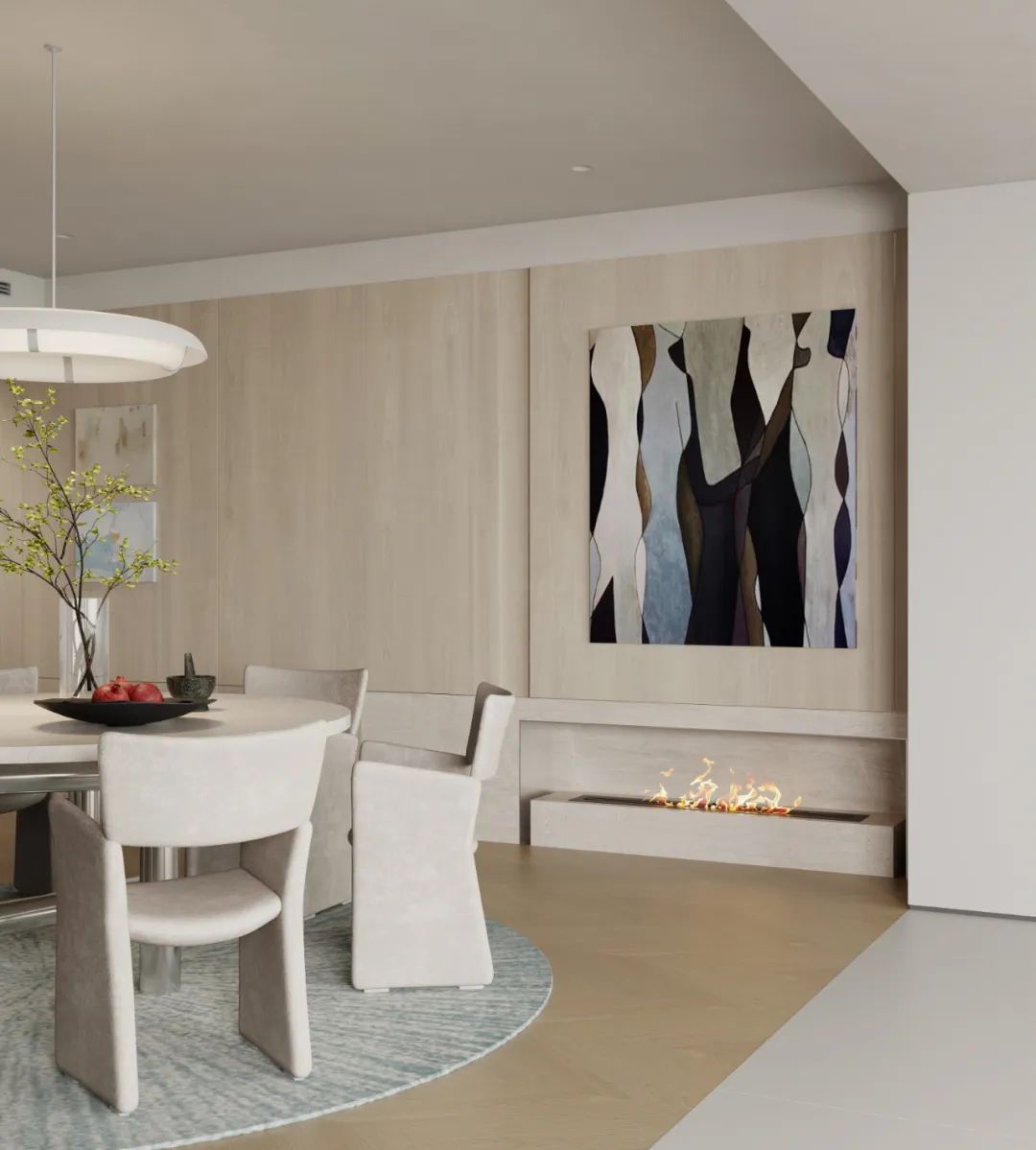 蓝色钱江大平层私宅设计丨中国杭州丨OTL本体建筑空间设计-13