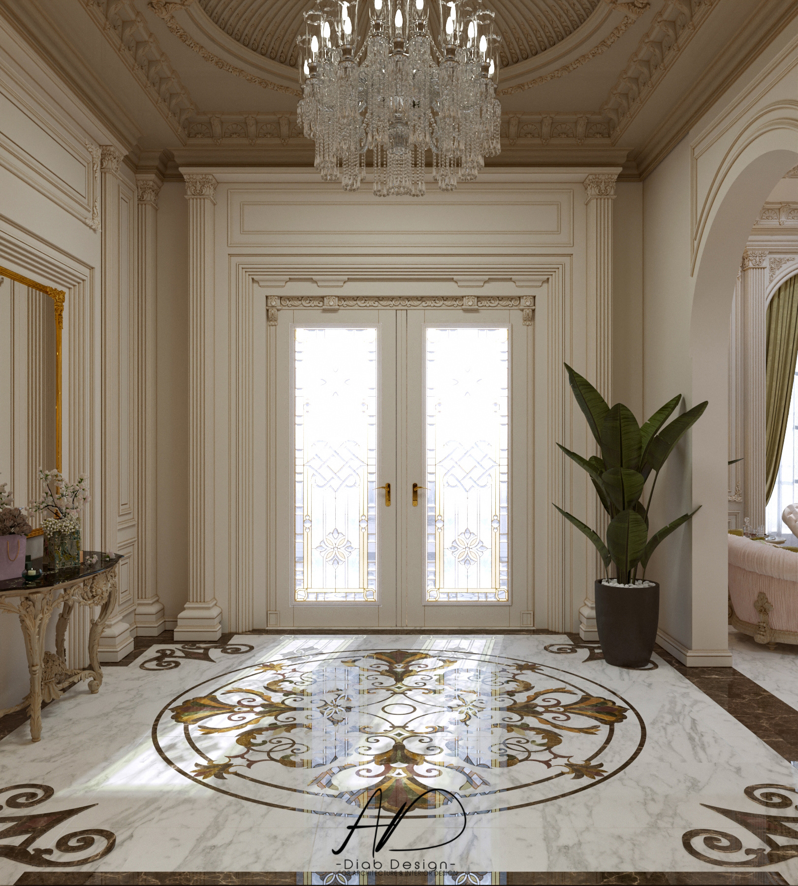 卡塔尔别墅一层设计丨Diab Design Studio-3