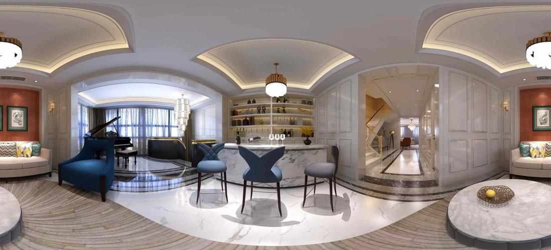 欧式轻奢风,白色大理石与金属线条的精致碰撞-9