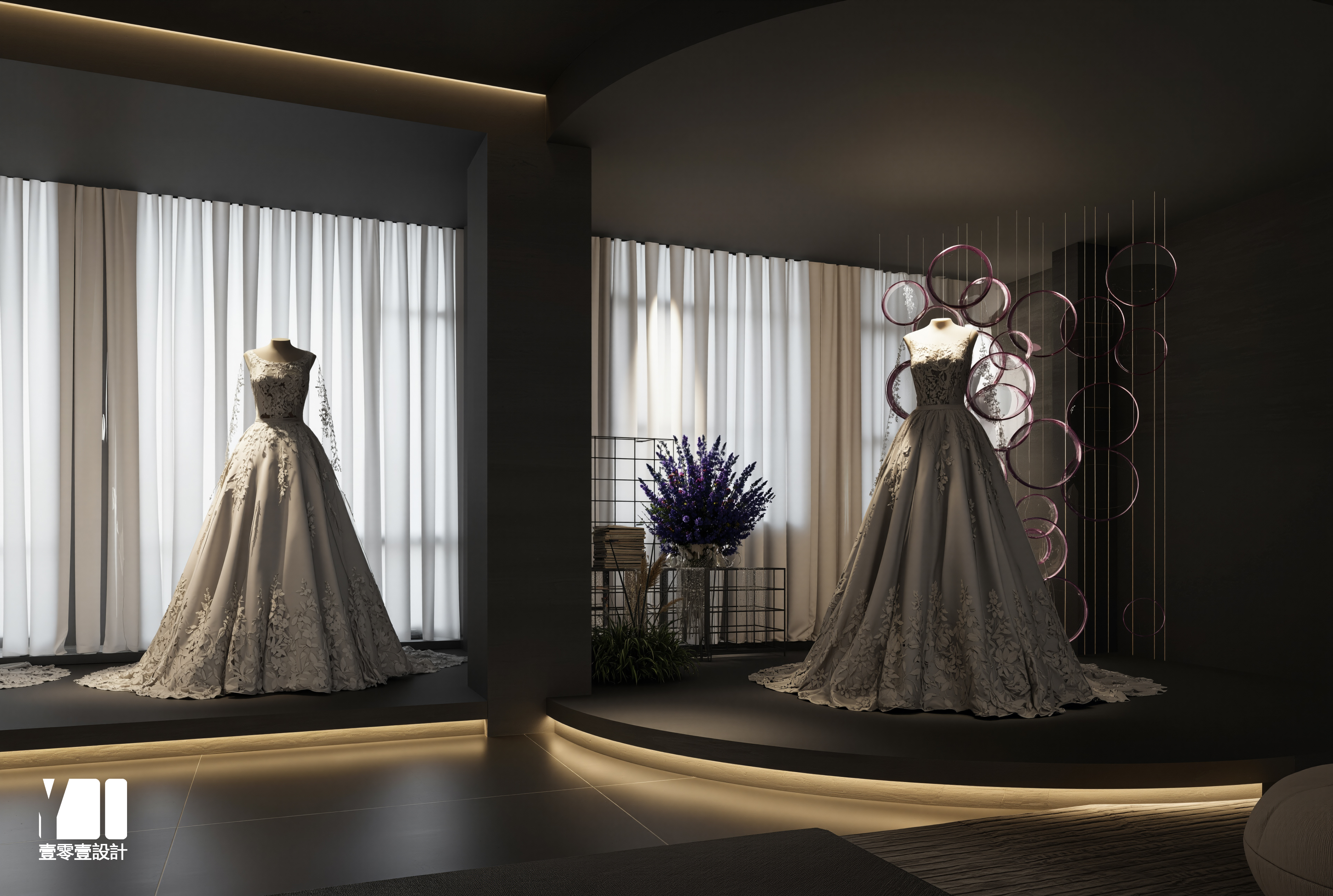 「灰与红 打造高级感爆棚的婚纱视觉盛宴-10