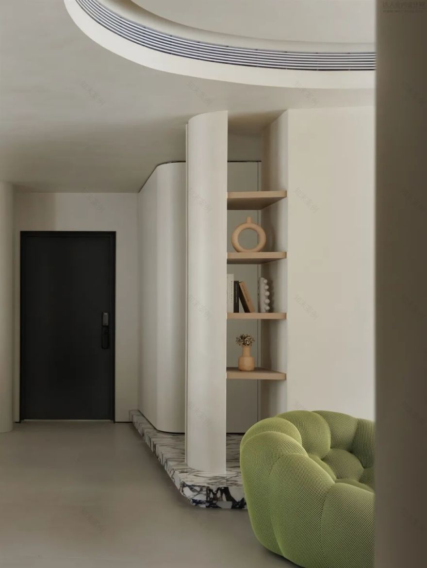 简狄设计|用弧线重塑异形空间,还多出一个家庭展览馆-32