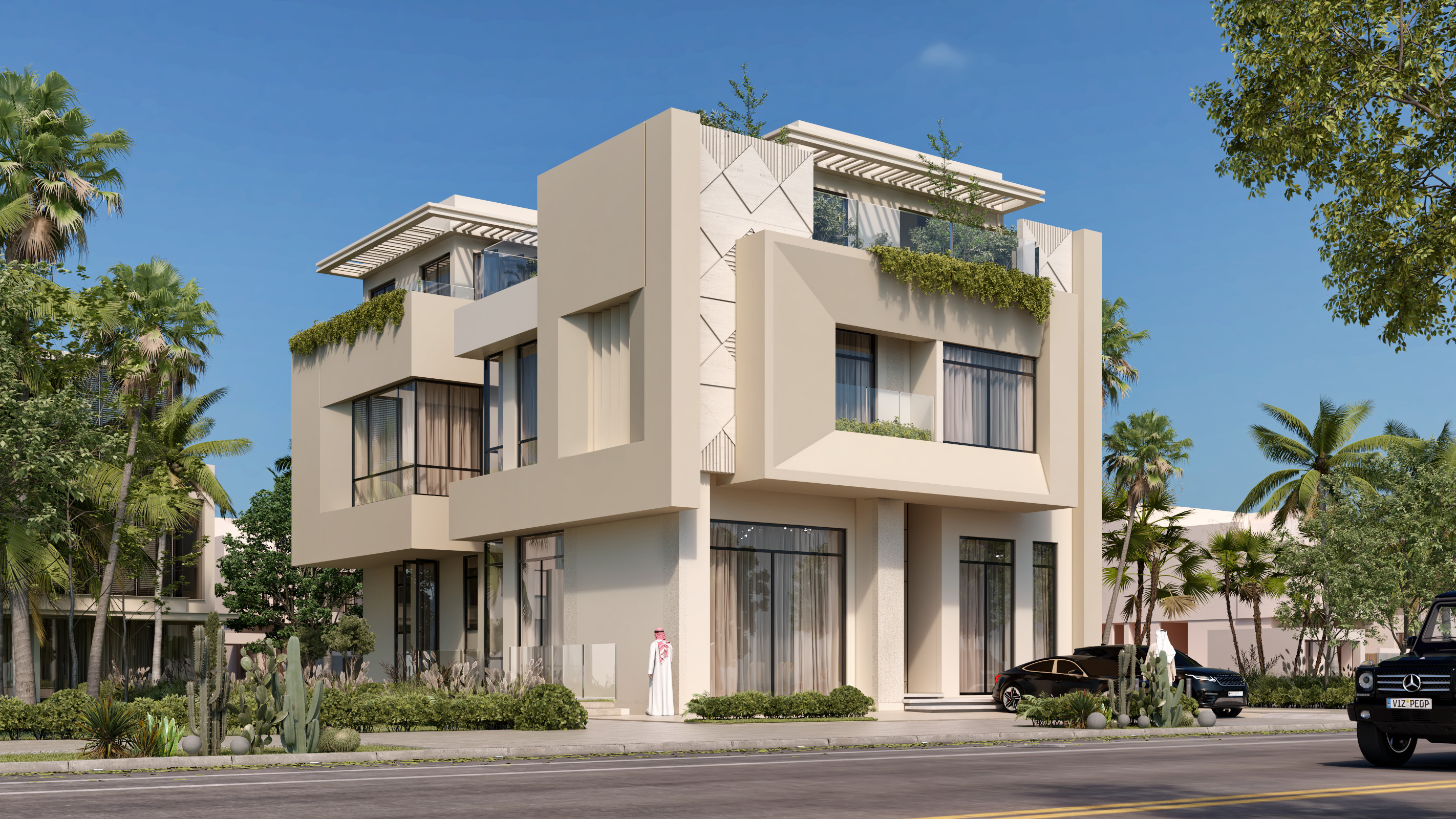 卡塔尔现代别墅设计-4