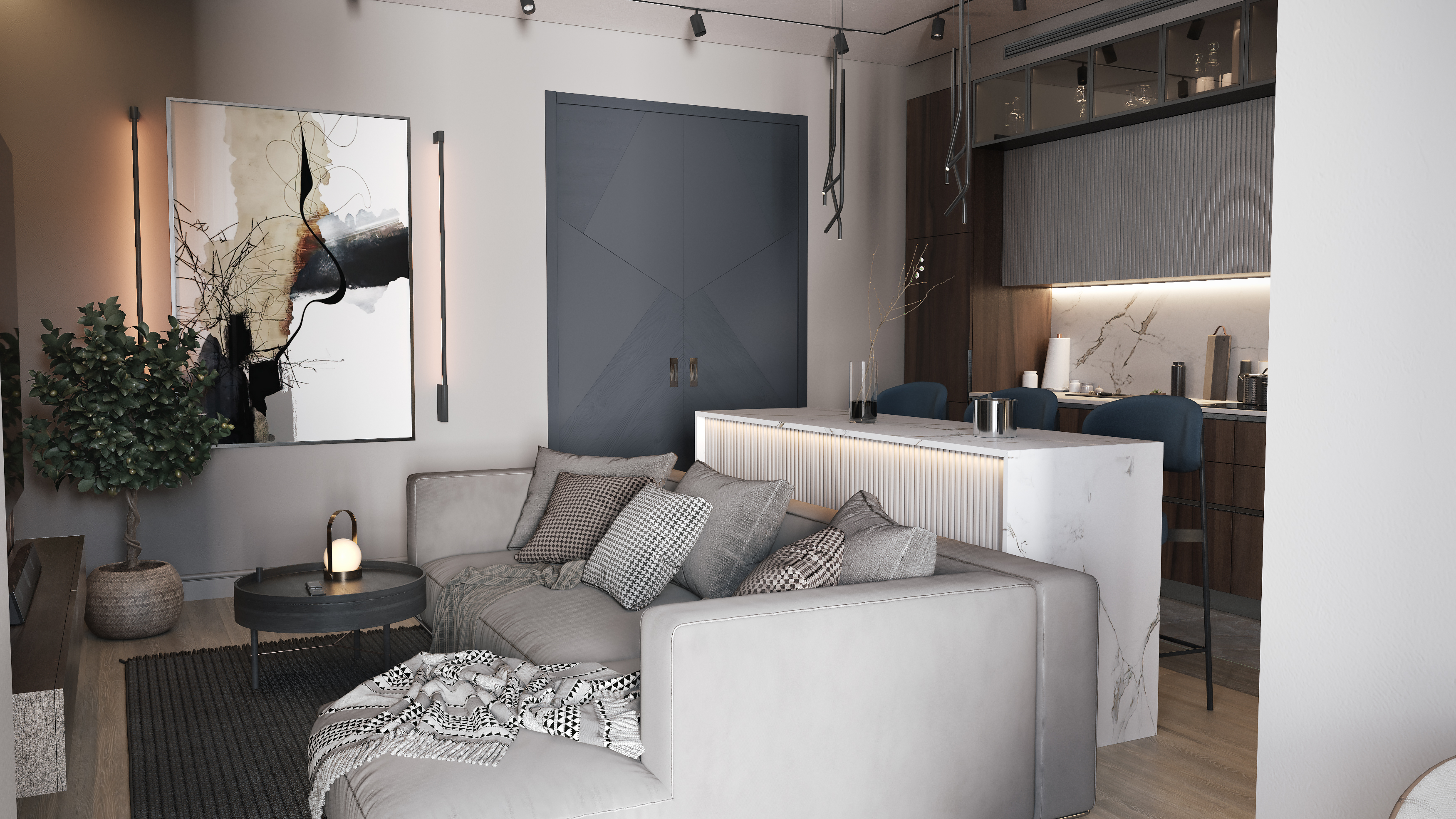 Visualization of an apartment for a couple-3