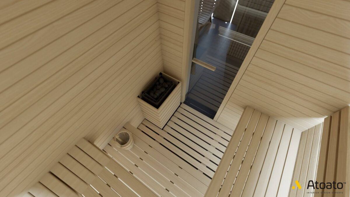 现代带SPA住宅室内设计-87