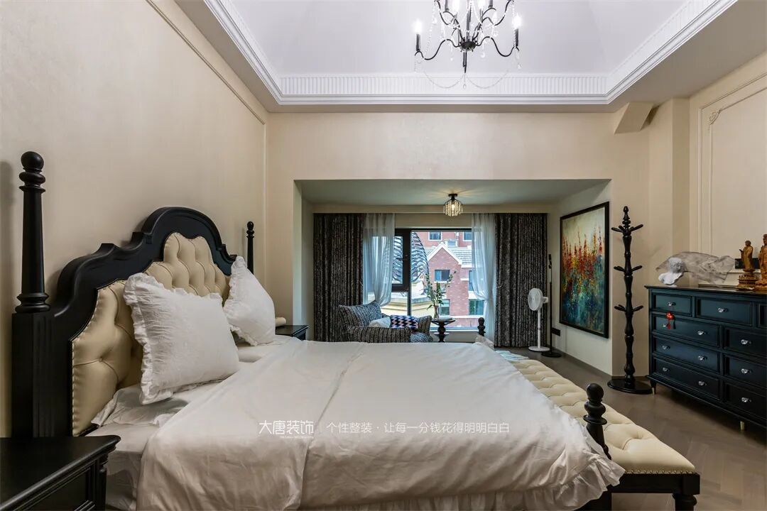 大唐实景丨500㎡别墅装修实景,邂逅法式复古风情-40