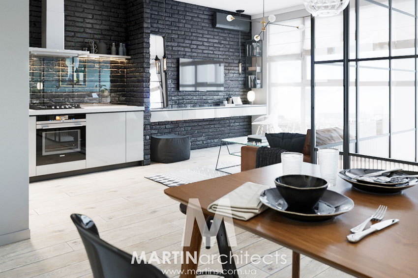 乌克兰43㎡轻工业雅痞风公寓  Martin architects-2