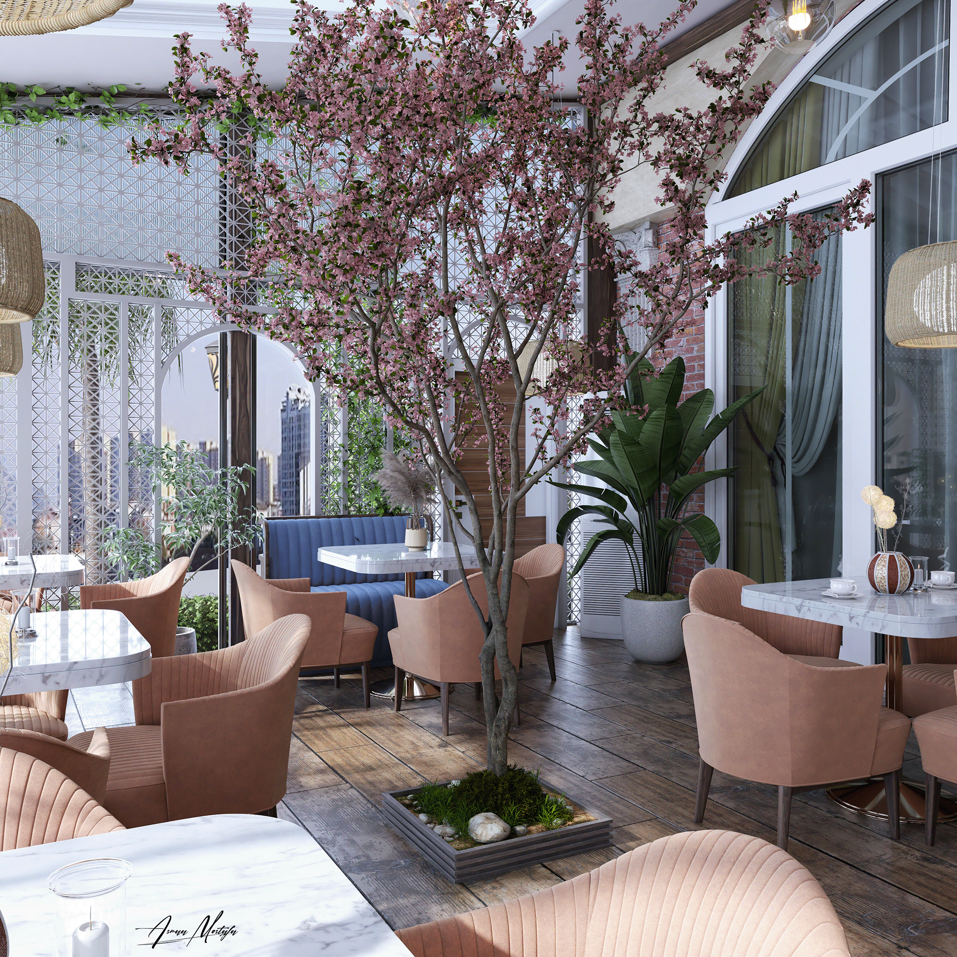 Barraha 酒店露台设计丨卡塔尔多哈丨室内设计师 Asmaa Mostafa-9