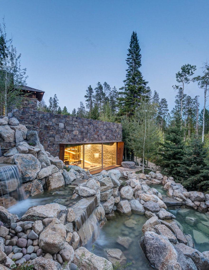 Wine cellar and a space for intimate entertaining using the traditional mountain architecture CAANdesign Architecture and home design blog-20