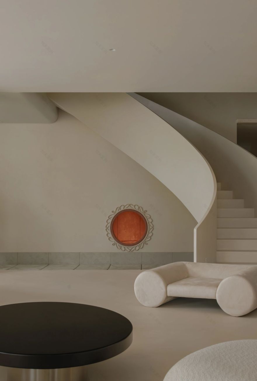 600㎡极简奶油风豪宅丨尔我空间设计研究室-0