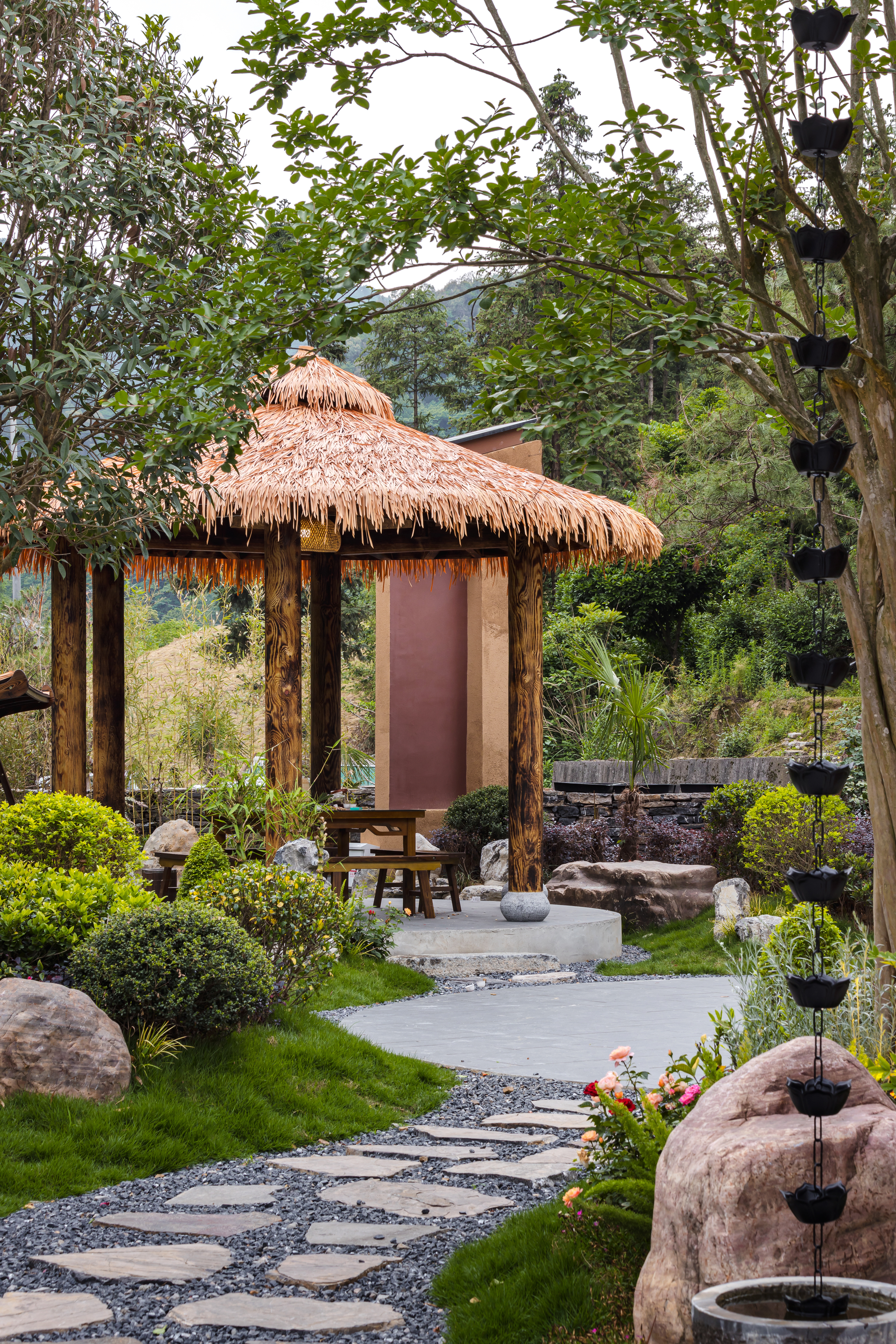 五峰如院庭院餐厅丨中国湖北丨宜昌拾间设计-0