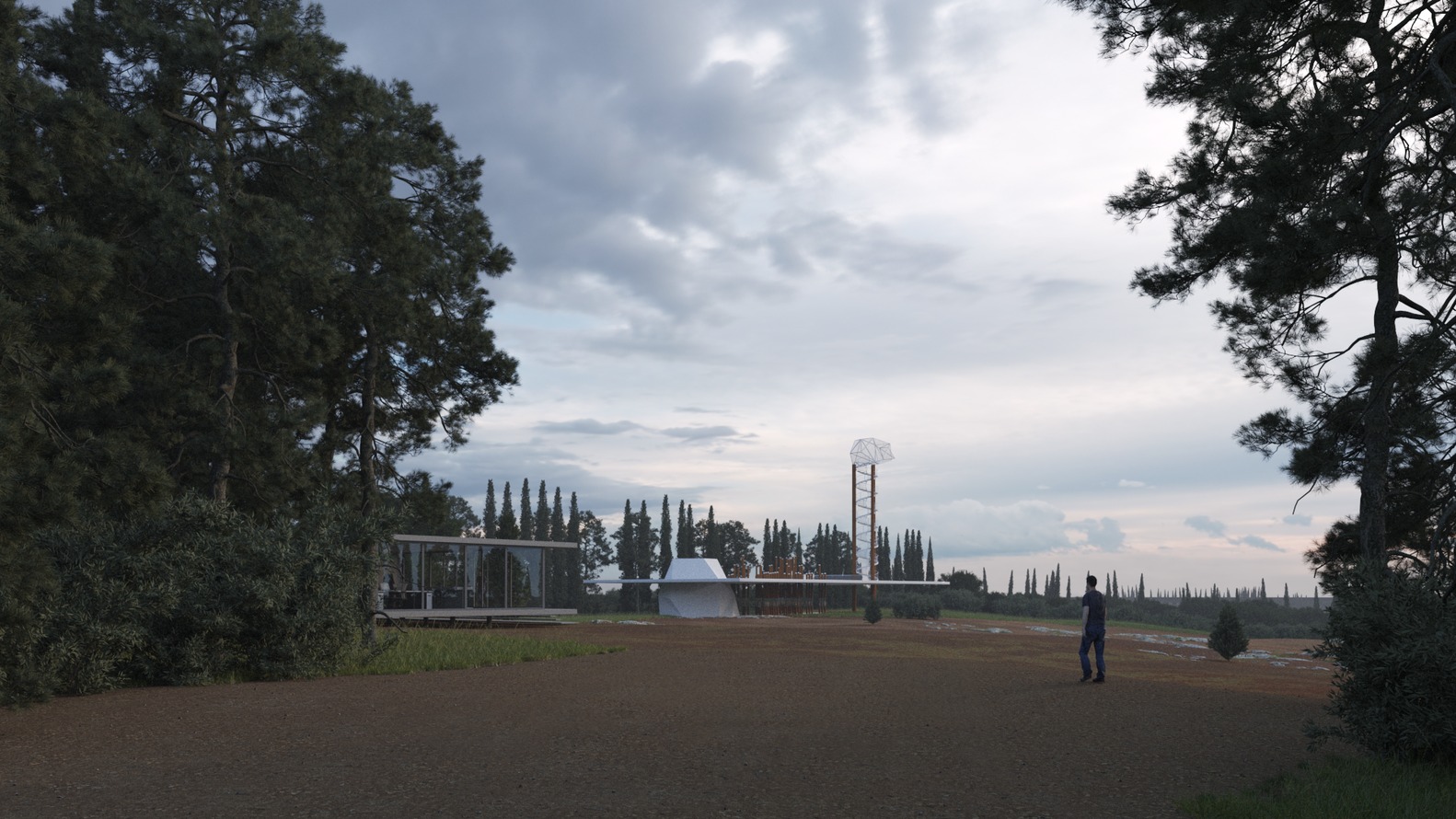 博物馆提案在考顿钢灯柱中展示漂浮的小雕像-51