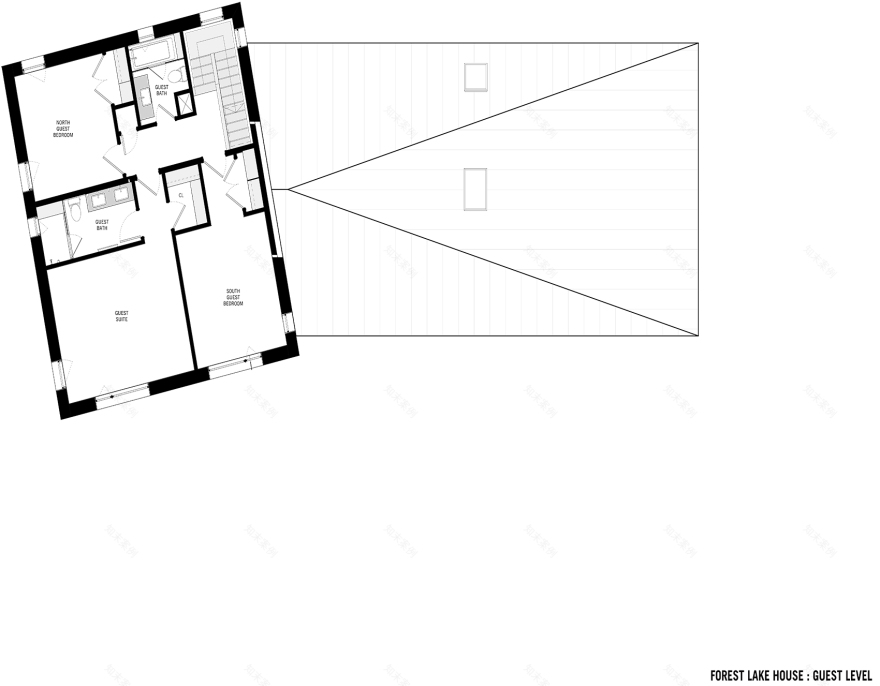 森林湖畔别墅丨美国丨Pachano & Vollert Architecture-70
