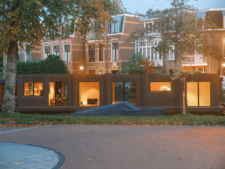 荷兰鹿特丹漂浮住宅，木材与软木打造可持续空间-48