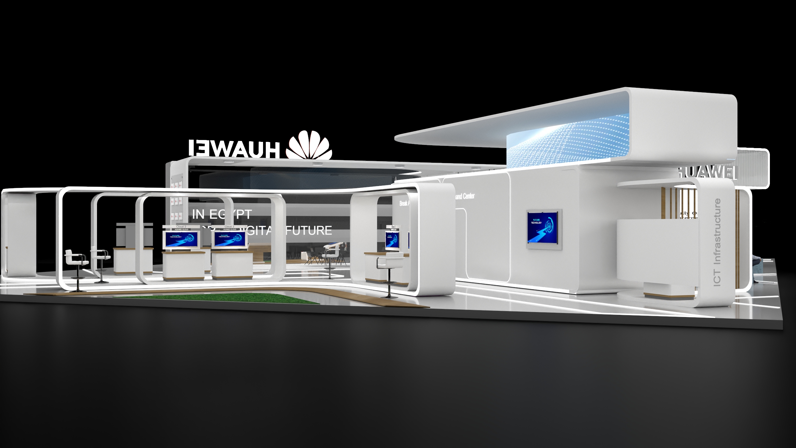 Huawei exhibition stall 展台-3