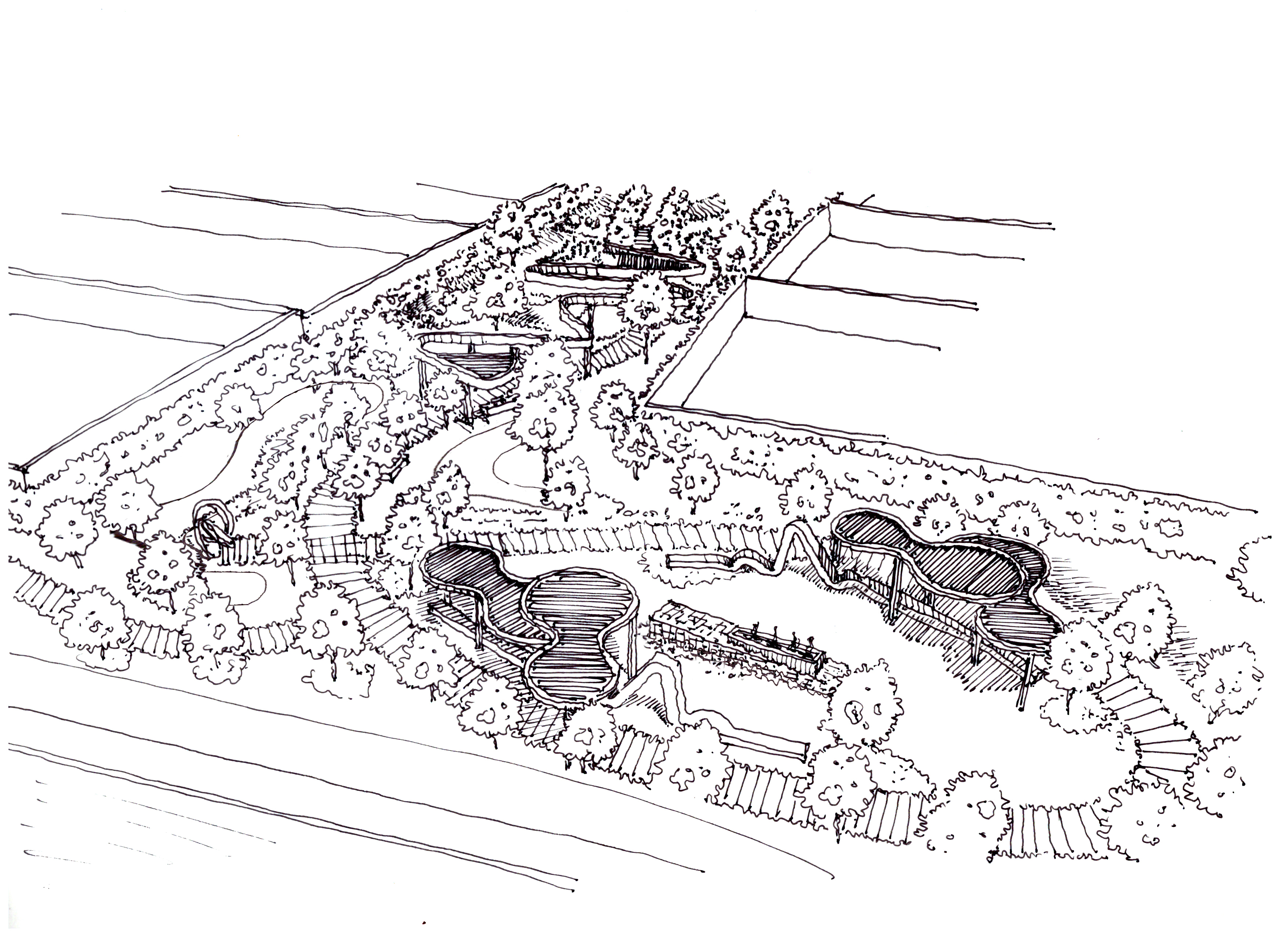棕榈山景观草图丨EgyptCairo丨OKO PLAN Landscape-11