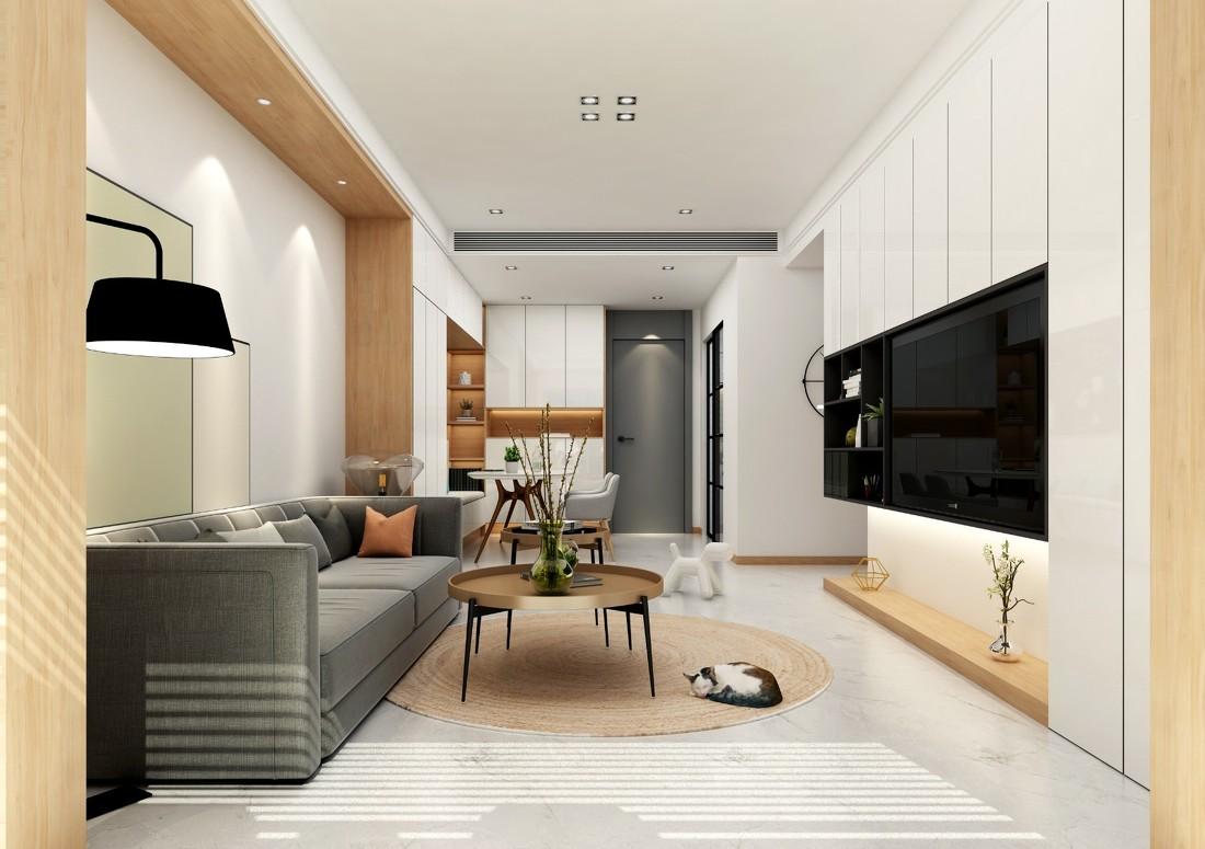 日式极简 99㎡三房设计，收纳空间丰富，阳台互通扩空间-6