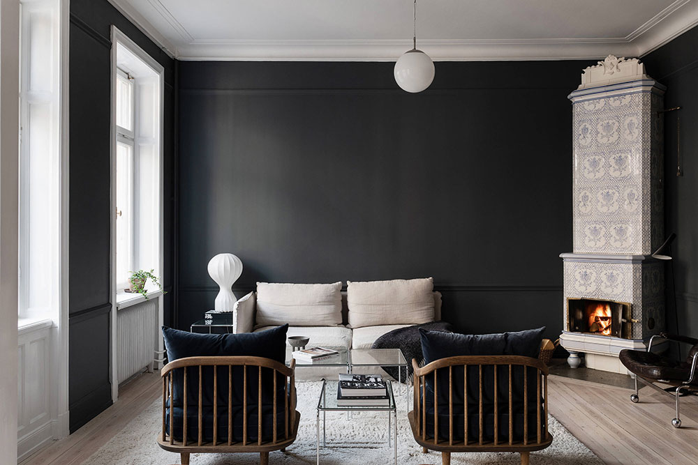 斯德哥尔摩 84 平米魅力暗色调公寓-4