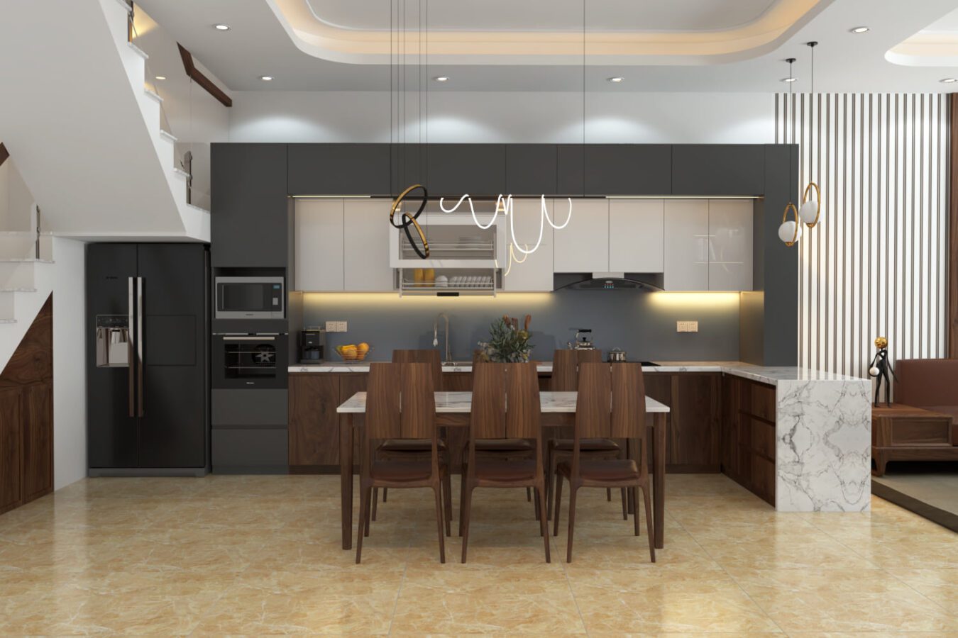 Sketchup室内客厅和厨房模型丨Dung Nguyen-5