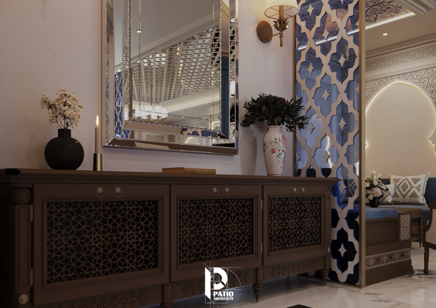 伊斯兰风格入口,会客厅及餐厅设计丨沙特阿拉伯吉达丨Patio Architects L.L.C.-16
