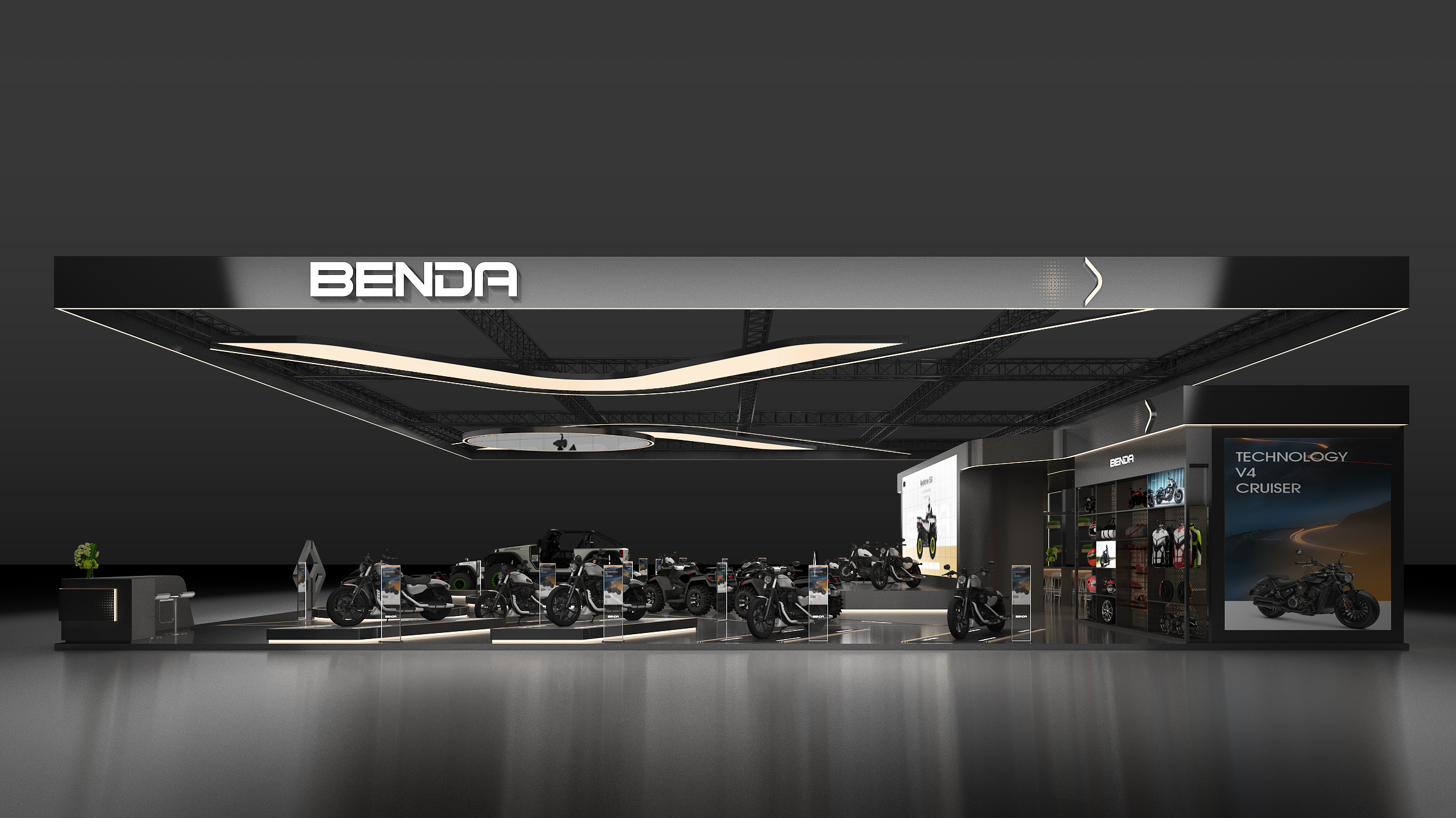 Benda 2025意大利米兰车展 BENDA 品牌科技质感展示空间-10