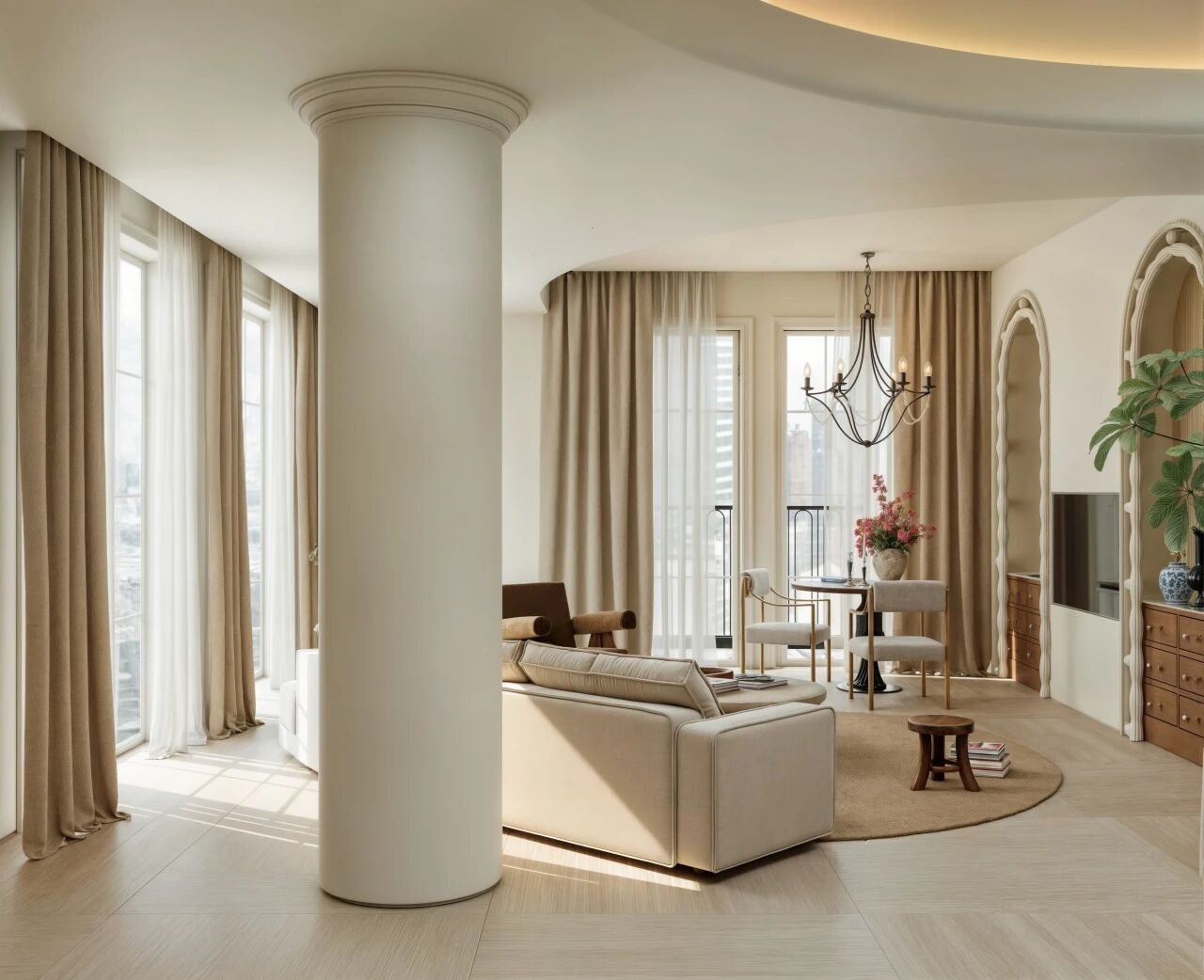 重庆紫檀庄园1300m²曲境别墅丨中国重庆丨美及空间设计-77