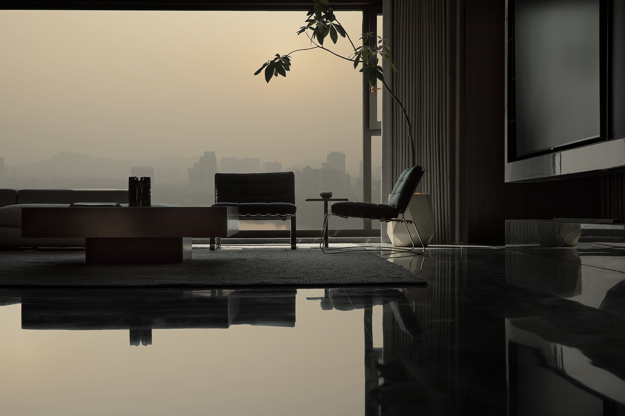 湖景大平层丨中国绍兴丨钱瀚设计团队,常青陈设-6