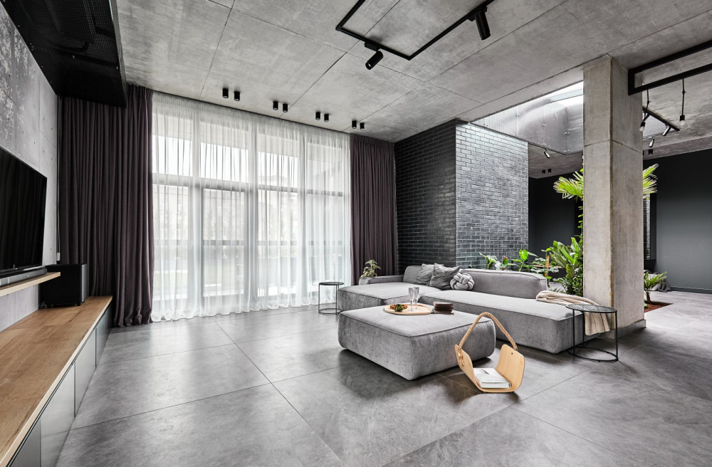 罗马尼亚顶层公寓工业风格设计案例-68