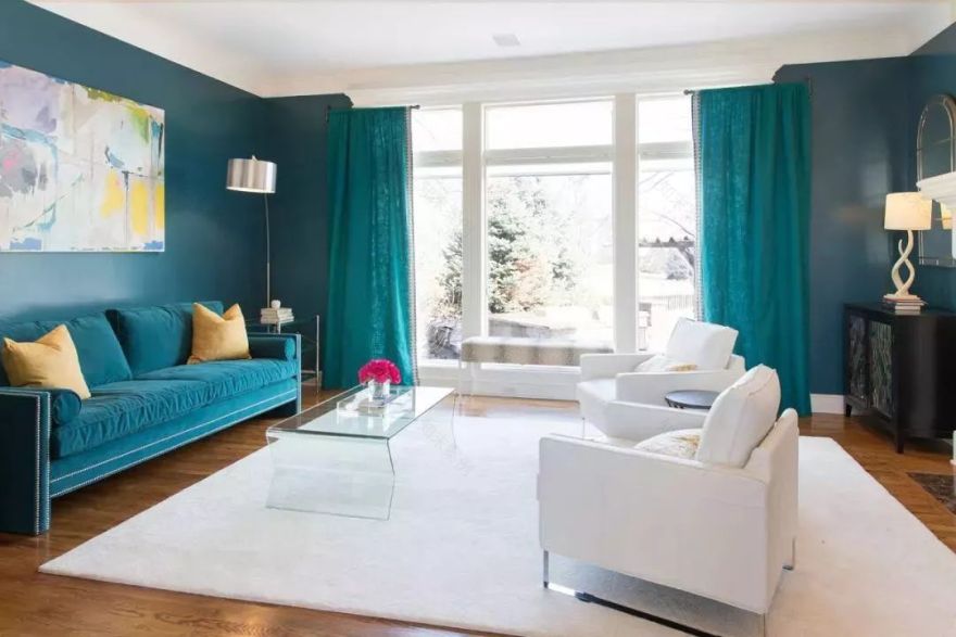孔雀蓝的家居艺术,优雅神秘的配色方案-75