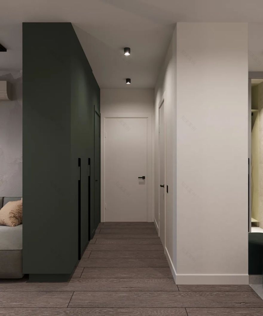 现代优雅的 68㎡一居室-10