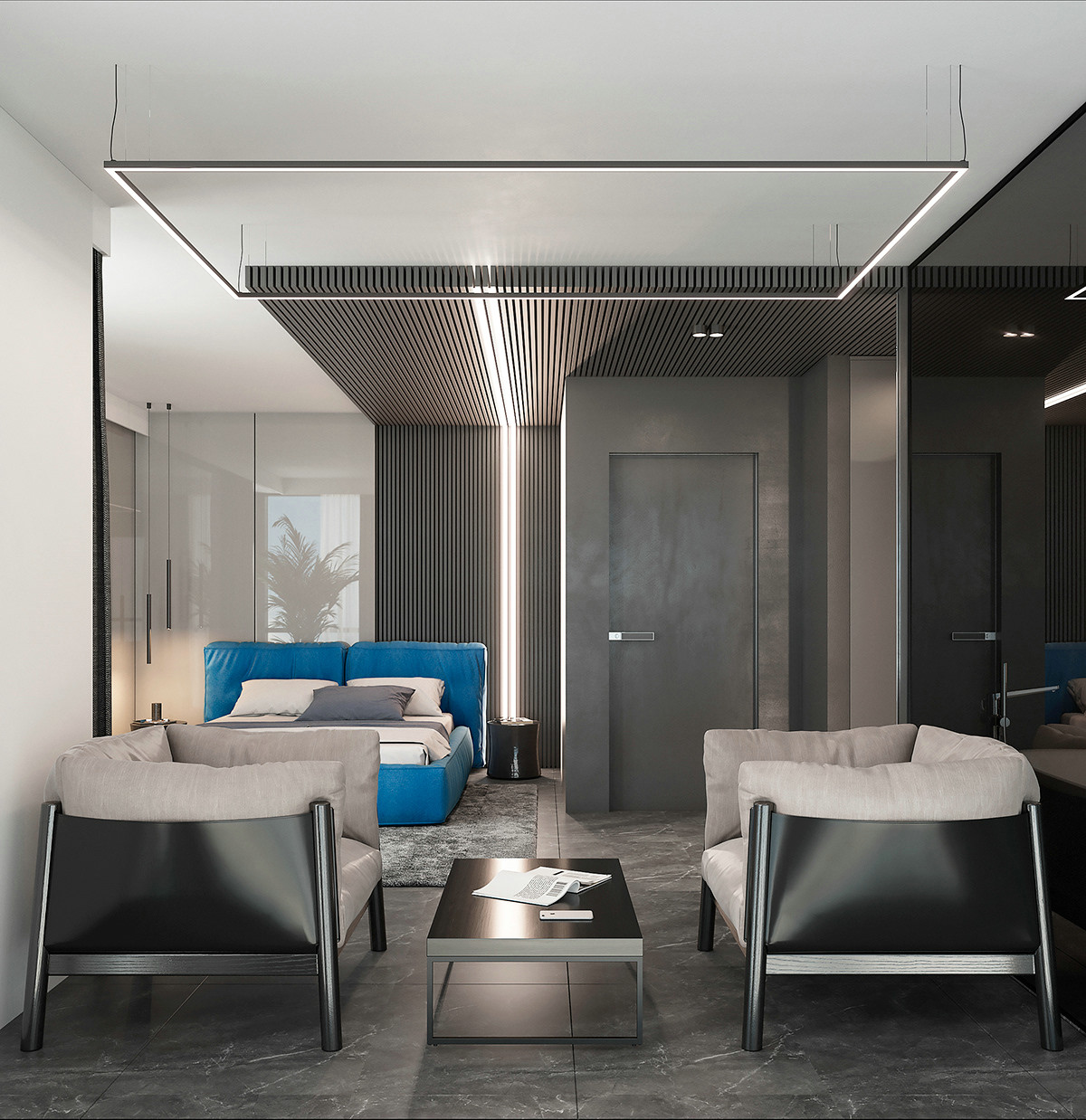 极简风遇上精致白，优雅舒适现代别墅设计-22