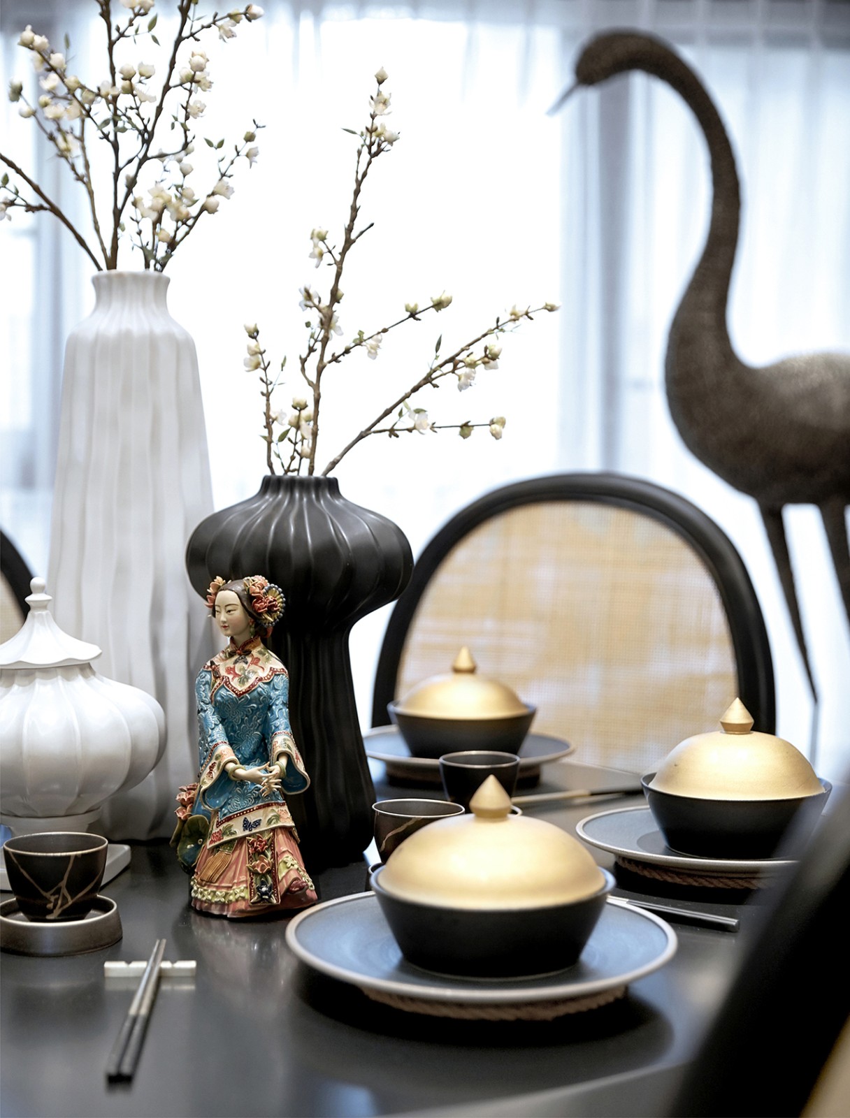 建正紫阙 | 禅意中式样板间设计-23