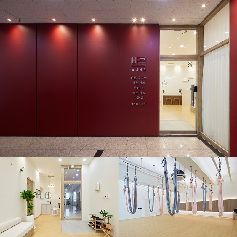 舒适 67 平瑜伽学院，白色与木纹的宁静空间-1