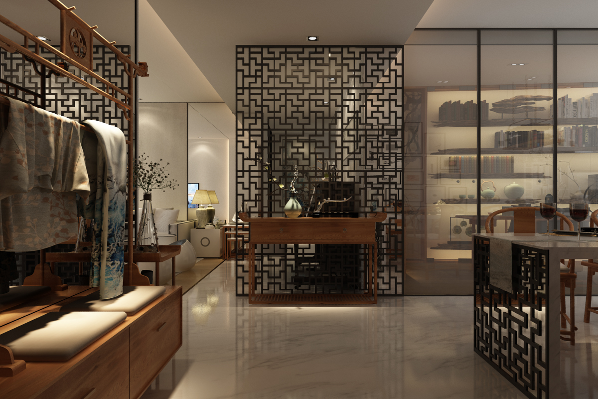 新中式 中式古典 奢华家装别墅样板房-11-10