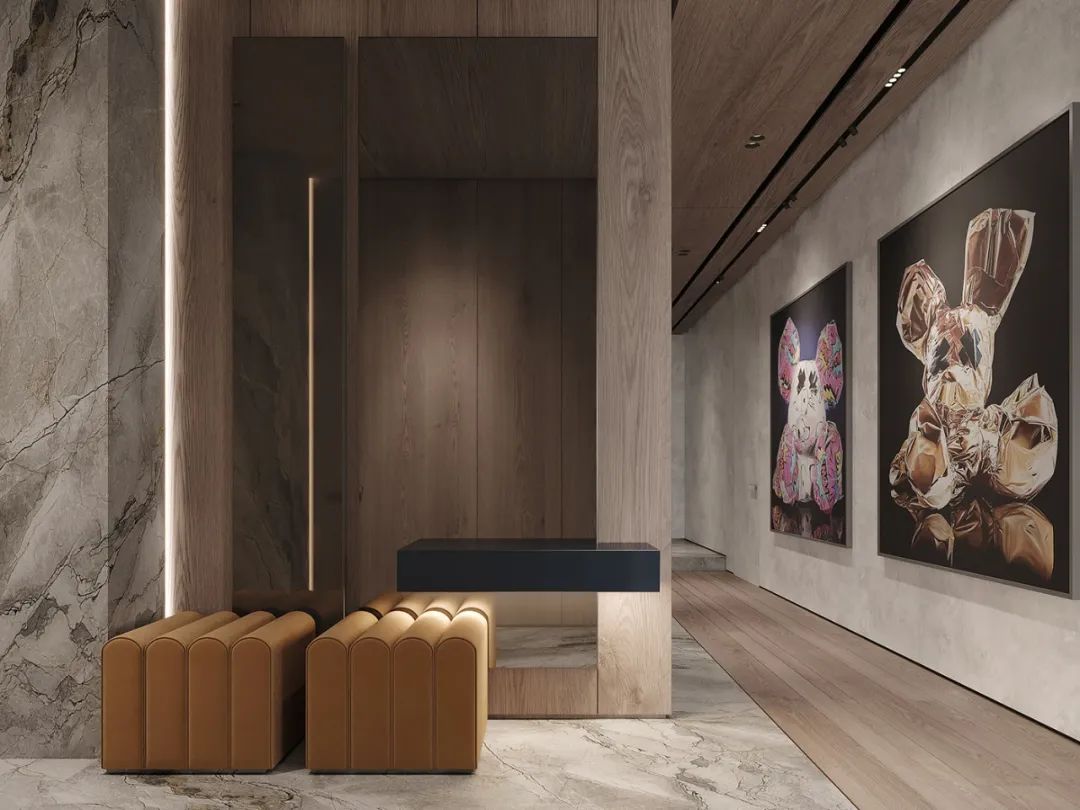 500㎡联排别墅,现代东方诗意空间丨东易日盛北京原创别墅分公司-21