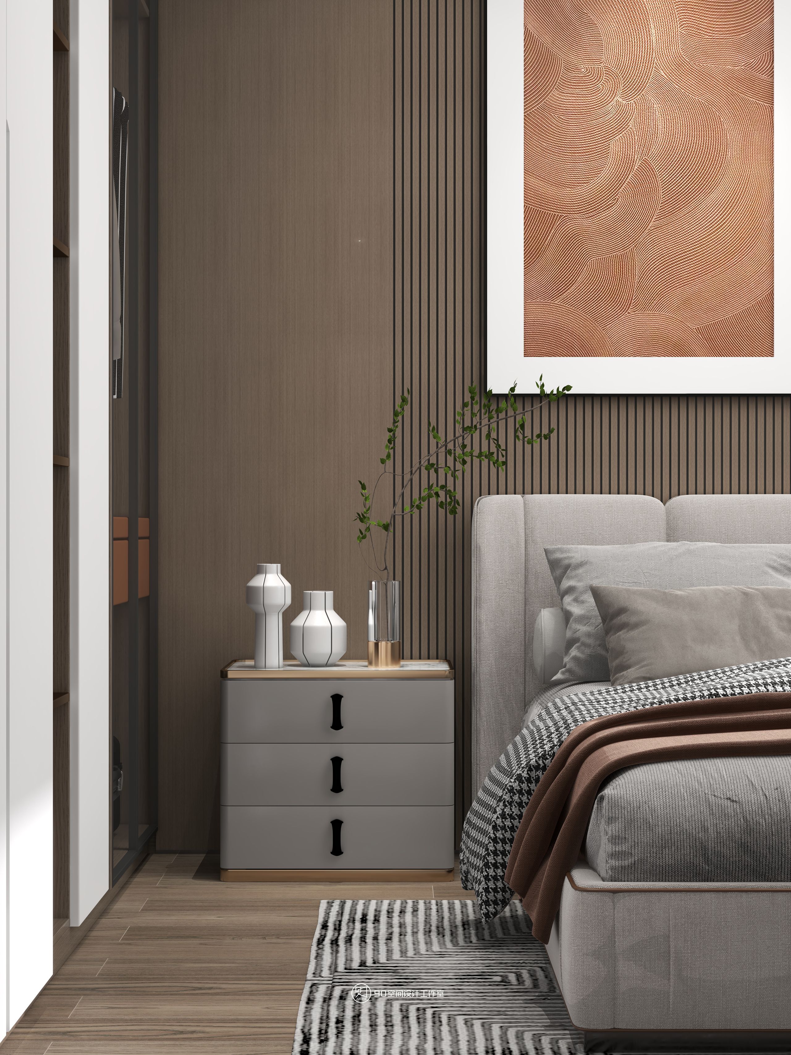 海市蜃楼现代轻奢风格挑高别墅设计丨90 空间设计-45