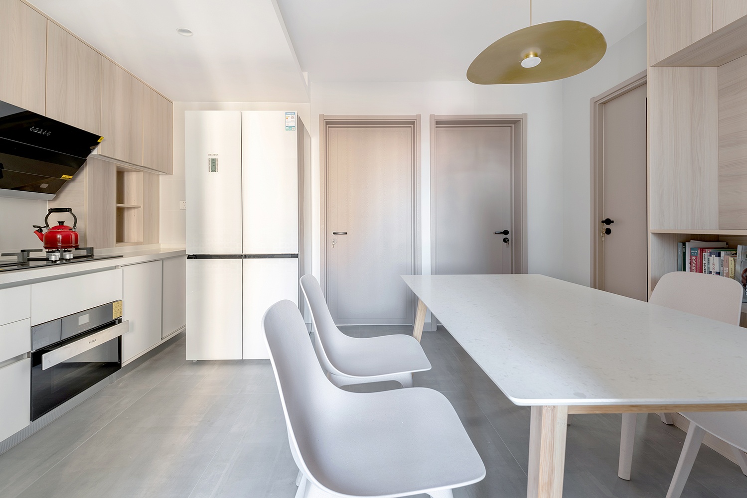 【久栖设计】46㎡学区房原木风，爆改餐厨一体，还能拥有三分离-7