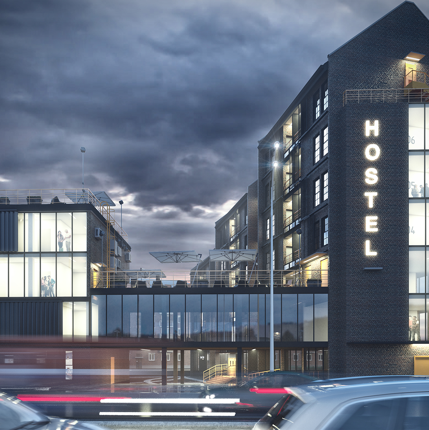 古老校园旁的现代学生公寓-7