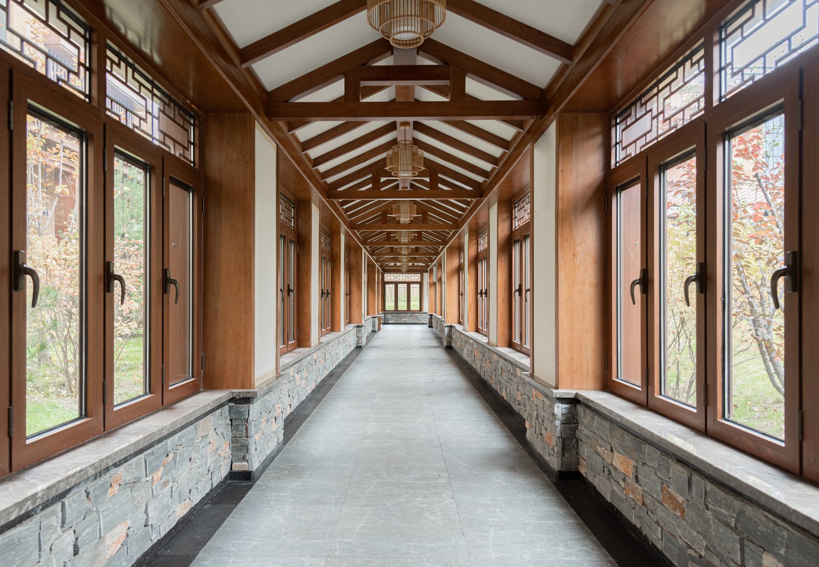 涞源白石山华中小镇二期·白桦林温泉谷竹里馆丨中国河北-16